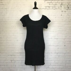 Red Paint Knit Sweater Dress